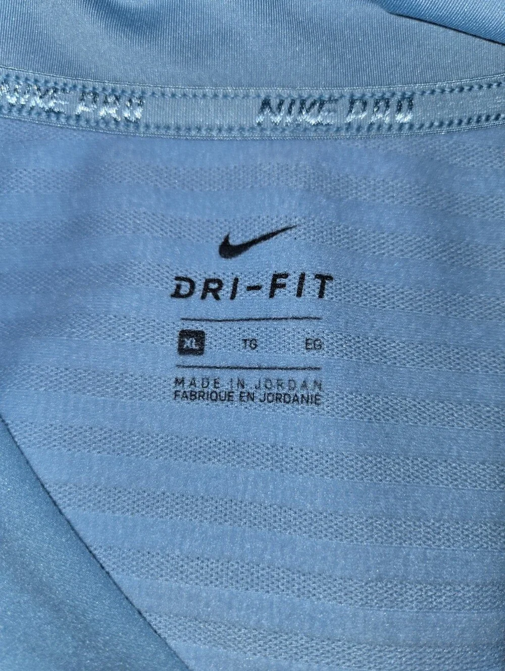 Nike Blue Quarter-Zip Athletic Pullover with Orange Swoosh, Size XL - Picture 5 of 6